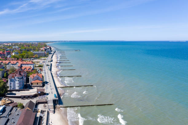 istock Top view of the Baltic sea coast. 1248247365