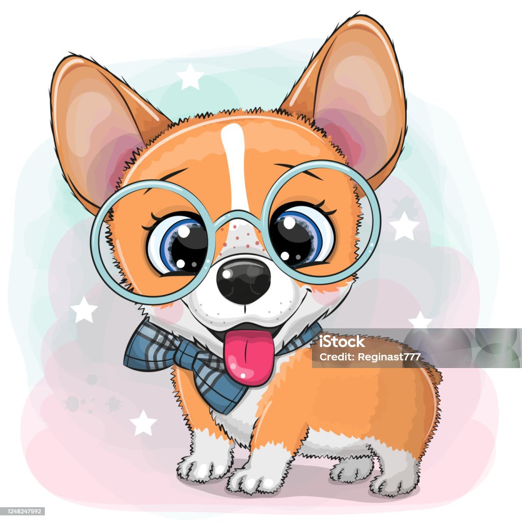 Ilustración de Cartoon Perro Corgi Con Una Pajarita Azul Y Gafas y más Vectores Libres de Derechos de Animal - Animal, Arte, Azul - iStock Ilustración de Cartoon Perro Corgi Con Una Pajarita Azul Y Gafas y más Vectores Libres de Derechos de Animal - Animal, Arte, Azul - iStock