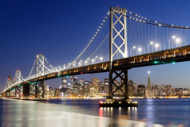 Blue Hour over the Bay Bridge and the city