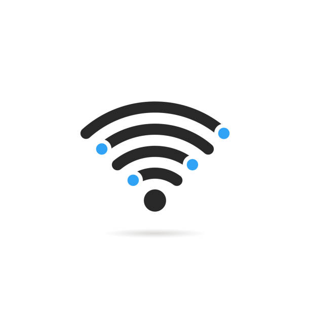 ilustrações, clipart, desenhos animados e ícones de ícone wi-fi sem fio para zona pública - network security network server it support data
