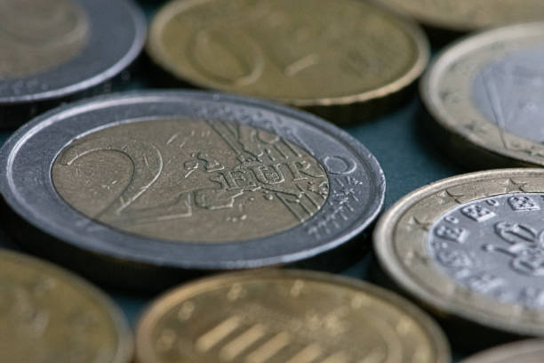istock Coin two euros close-up and a few cents. 1248260563