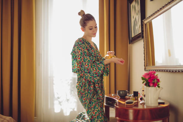Young woman at home