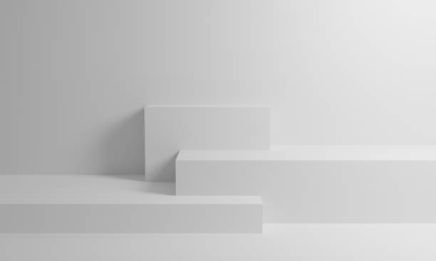 istock White 3D rendering background wall, can be used for banner design items display background 1248266305