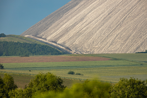 Mountain of potash salt mine in Germany