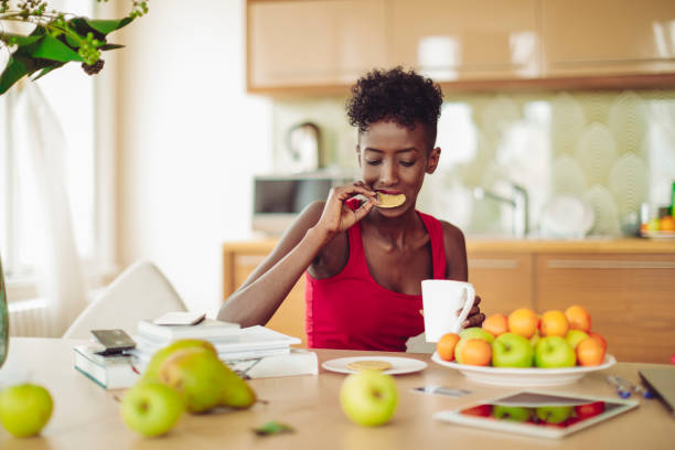 istock Young woman at home 1248269884