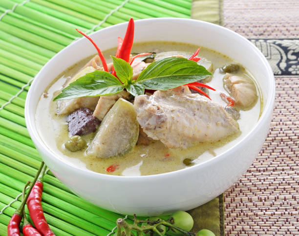 istock Green curry chicken , Thai cuisine 1248270748