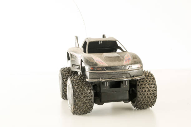 Close-up of toy car Object on a White Background