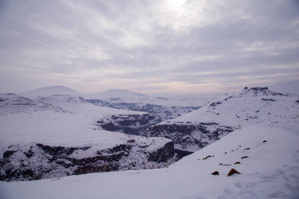istock Snowy mountains, landscape, Kars, Turkey 1248278428