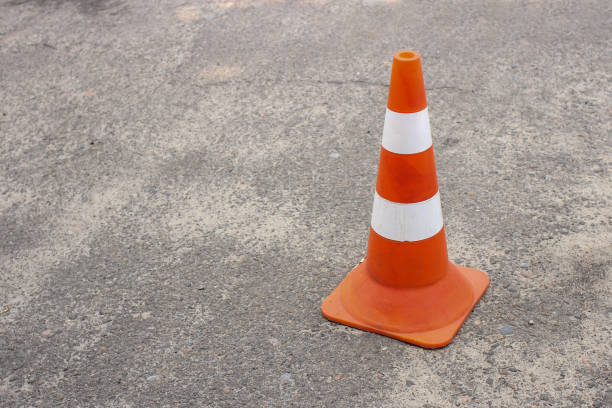 istock Traffic cone in the road 1248278587