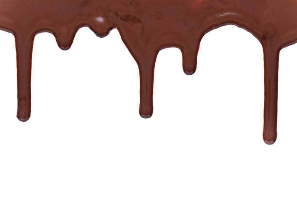 istock chocolate smudges on white background, art confectionery texture 1248278818