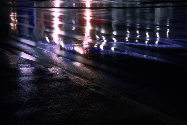 long exposure of road in the rain - 4722 imagens e fotografias de stock