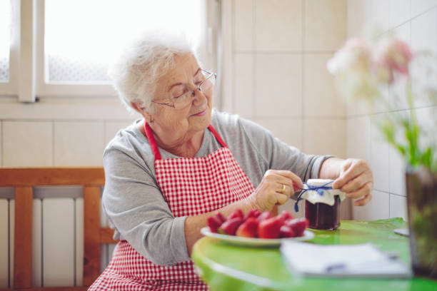 istock Beautiful senior woman is enjoying herself 1248282561