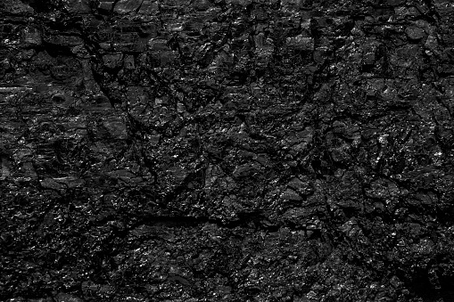 Dark texture of black color.The surface of natural black hard coal. Best grade of metallurgical anthracite coals. Black background.