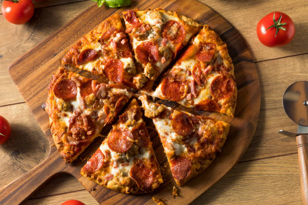 istock Savory Homemade Meat Lovers Pizza 1248287178