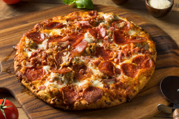 istock Savory Homemade Meat Lovers Pizza 1248287329