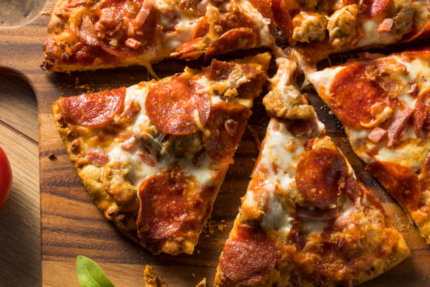 istock Savory Homemade Meat Lovers Pizza 1248288953