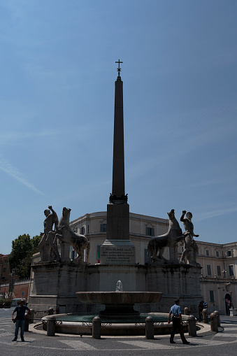Fontana dei Dioscuri opposite the Palazzo del Quirinale, Rome, Italy