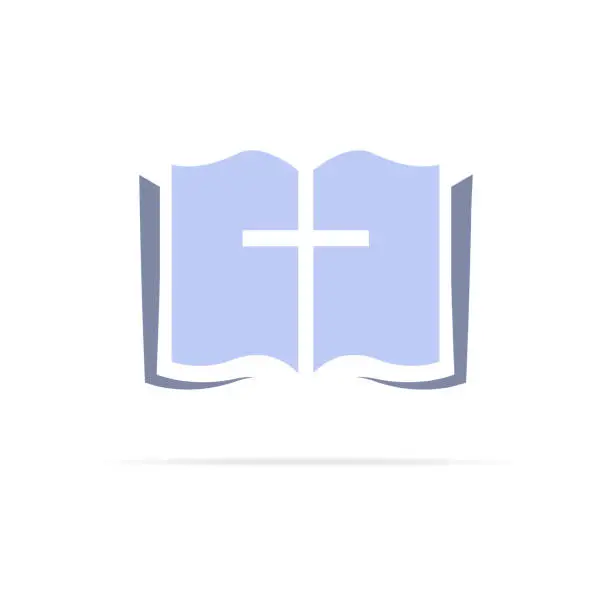 Vector illustration of Bible icon in trendy flat style, with shadow. Vector illustration eps 10