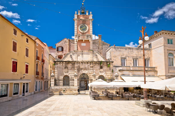 istock Zadar. People's square in Zadar architecture and cafes view, 1248297031