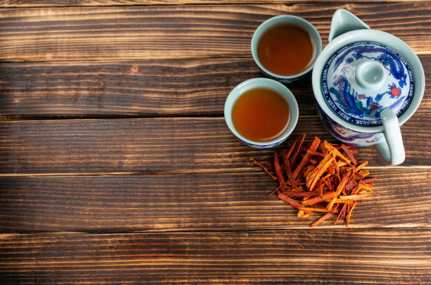 istock Small cups of red tea or peppermint 1248297293