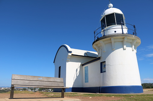 White Tacking Point Lighthouse in Port Macquarie, New South Wales Australia