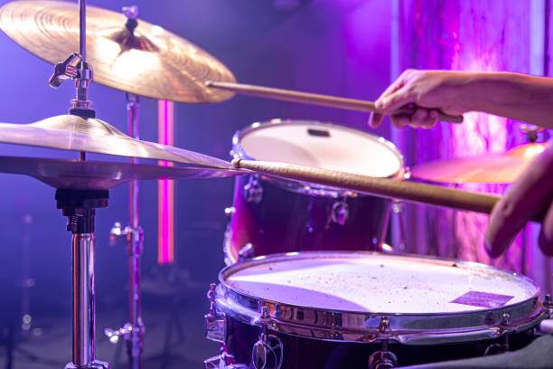 istock Drum kit, drums in the Studio on a beautiful background. 1248305569