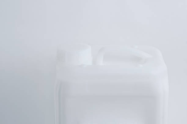White oil canister isolated on white background