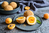 Marillenknödel – sweet dumplings stuffed with apricot and coated with breadcrumbs