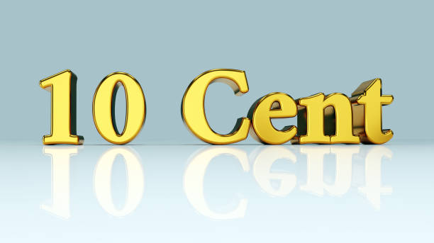 istock a word 10 cent on white background, 3d illustration 1248313147