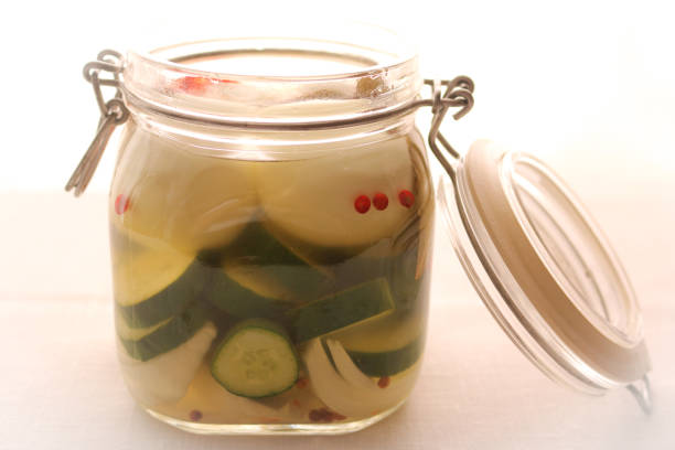 istock Pickled boiled eggs, cucumbers and onions 1248317033