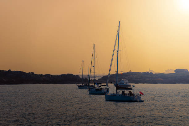 istock sailing yachts on the background of sunset 1248317072