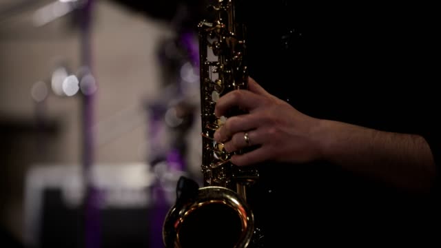 Saxophonist Playing Saxophone