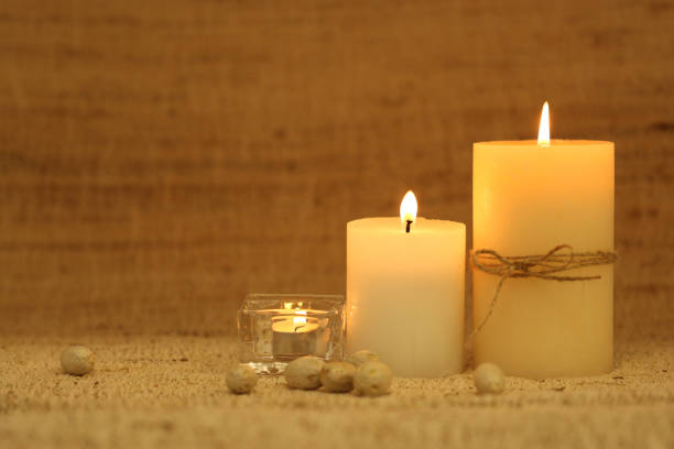 istock Candles and candlelight of various colors 1248327200