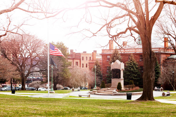 Academy Park near New York State Capitol view