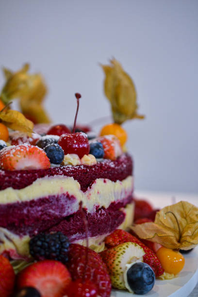 istock Cake with a lot of fruit 1248344497
