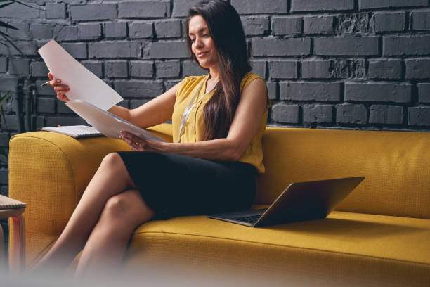 istock Tender longhaired lady checking pale of documents 1248377501