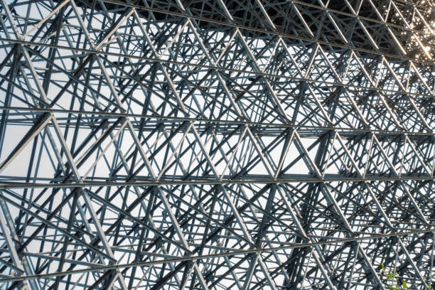 istock abstract architecture building, black and white background. 1248385862