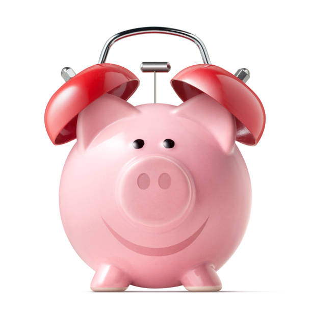 istock Alarm clock piggy bank 1248387478