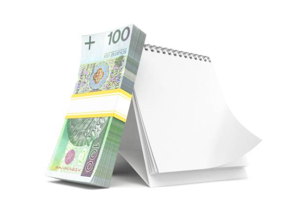 istock Polish currency with blank calendar 1248388618