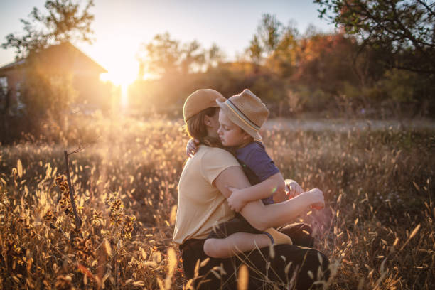istock Mother and son spending time together in the nature 1248394986