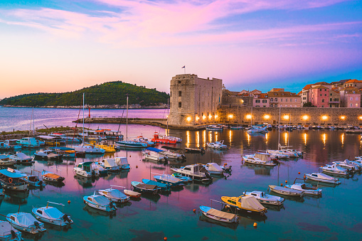 Croatia Dubrovnik waterfront view.