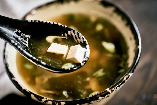 istock Japanese miso soup in a  bowl 1248401975
