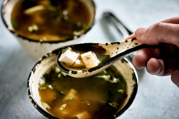 istock Japanese miso soup in a  bowl 1248401978
