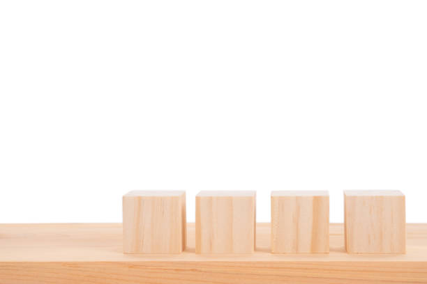 istock Blocks of wood isolated on white background. Strategy as a business plan for team work. 1248406457