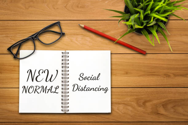 istock New normal concept effected by COVID 19 coronavirus that changes our lifestyle to new normal presented in word written in notebook on office desk when abnormal becomes new normal . 1248411583