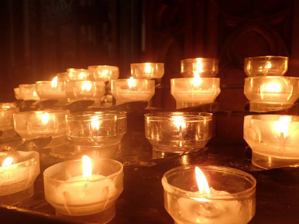 istock Candles in church 1248418600