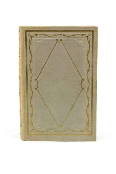 istock Old book cover close-up, isolated on white background. 1248419978