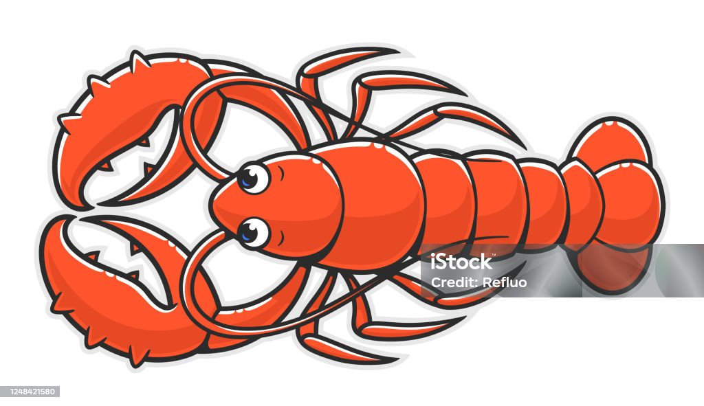 Cartoon Red Lobster Stock Illustration - Download Image Now - Lobster -  Animal, Lobster - Seafood, Cartoon - iStock