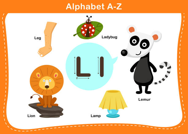 ilustrações de stock, clip art, desenhos animados e ícones de alphabet letter l vector - book sheet education student
