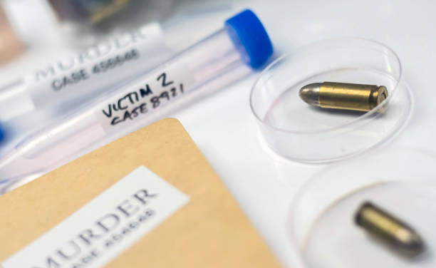 istock bullet in ballistic Laboratory, conceptual image 1248423596